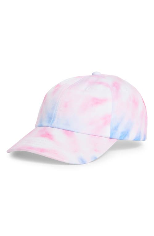 The Accessory Collective Kids' Tie Dye Baseball Cap In Pink