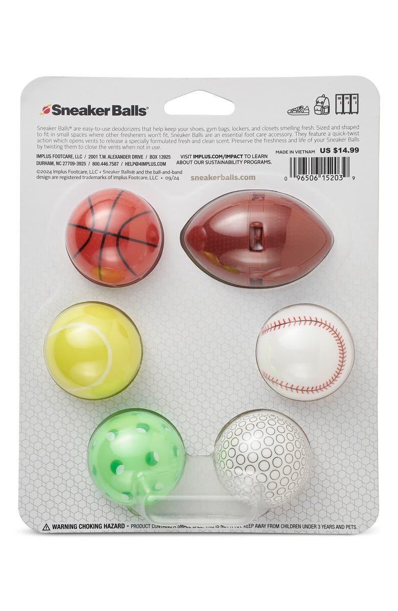 IMPLUS Sport V2 Pack of 6 Sneaker Balls<sup>®</sup>, Alternate, color, Multi