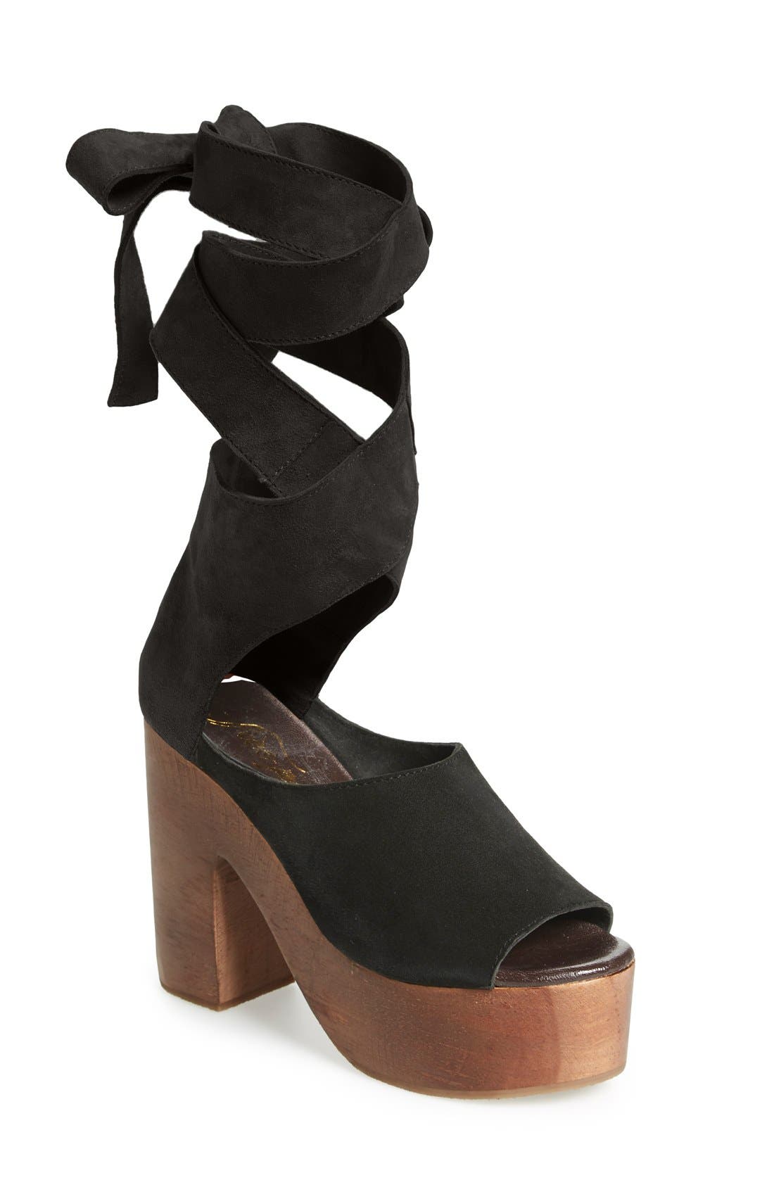 Free People 'Touch the Sky' Wrap Platform Clog Sandal, Main, color, 