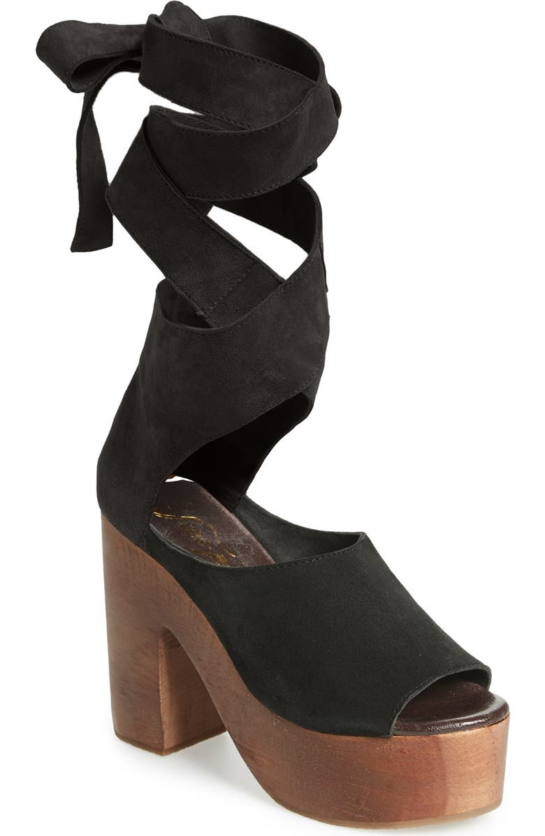 Free People 'Touch the Sky' Wrap Platform Clog Sandal, Main, color,