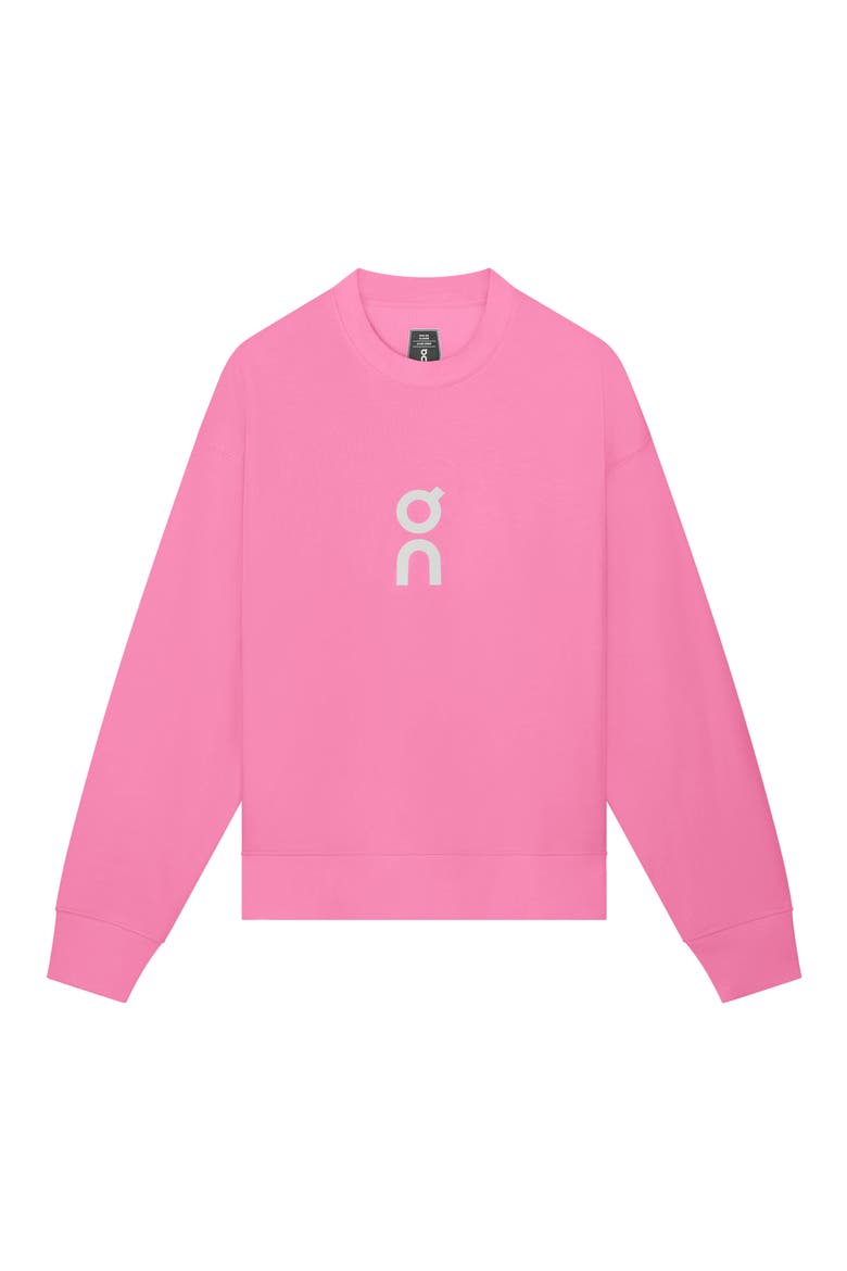 Club Crewneck Cotton Blend Sweatshirt, Main, color, BUBBLEGUM
