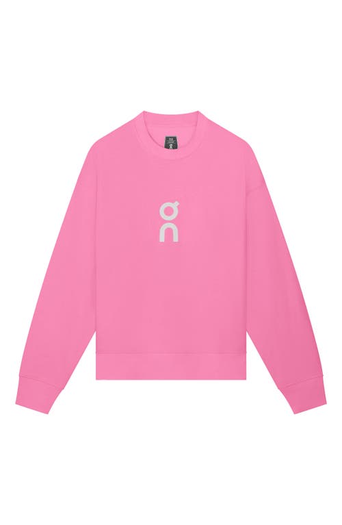 On Club Crewneck Cott Blend Sweatshirt In Pink