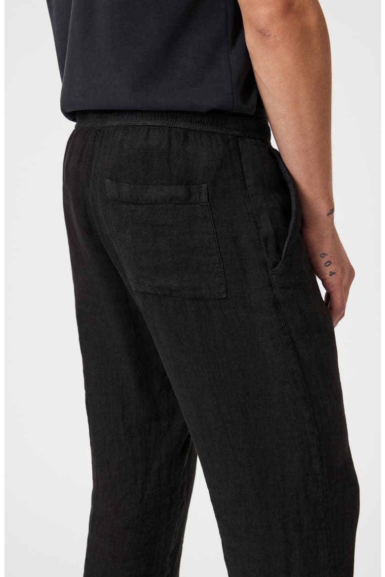 Tie Waist Linen Pants, Alternate, color, BLACK
