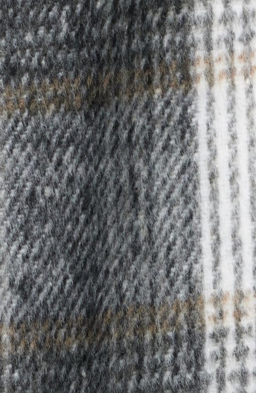 Hatley Plaid Fringe Jacket In Gray