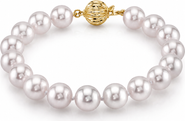The Pearl Source 8.0-8.5mm Akoya White Pearl Bracelet