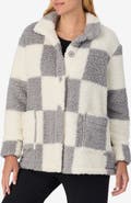 Sanctuary Checkered Faux Shearling Jacket
