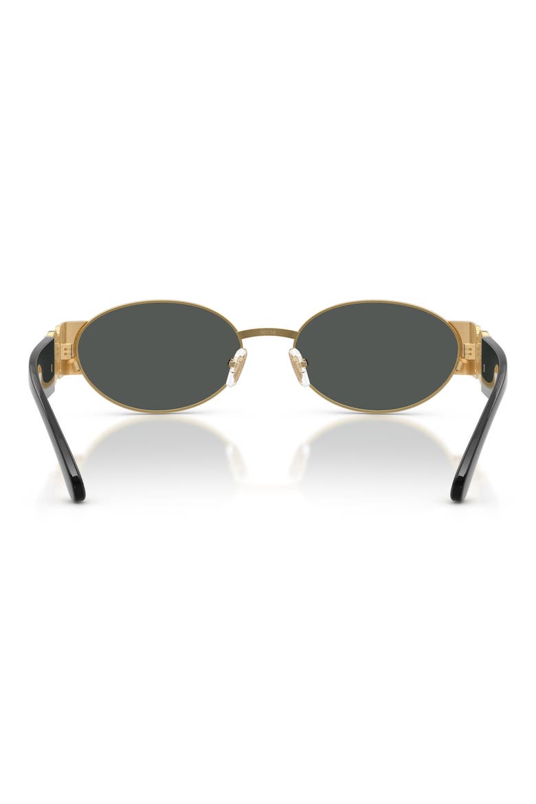 56mm Oval Sunglasses, Alternate, color, GOLD / DARK GREY