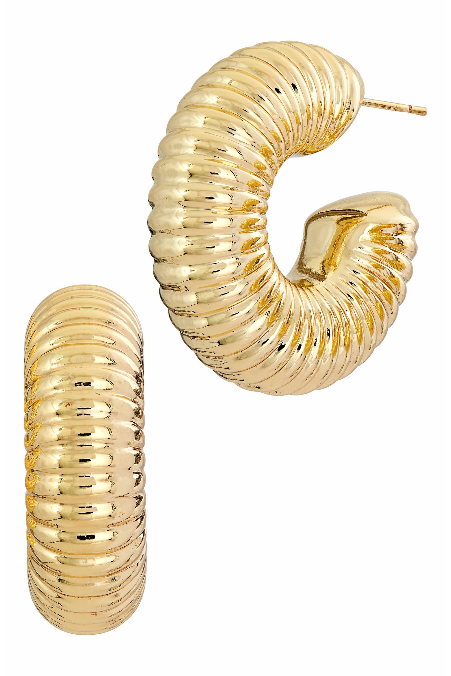 Tech Savvy Color SAVVY CIE JEWELS Puffy Ribbed Hoop Earrings (Women) | Nordstromrack
