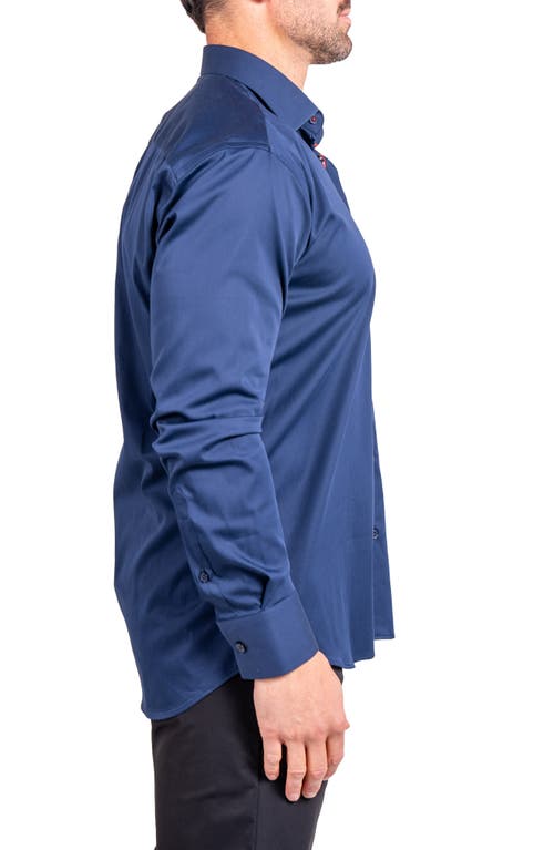 Maceoo Blacklabel Softstretch Ascension Button-up Shirt In Blue