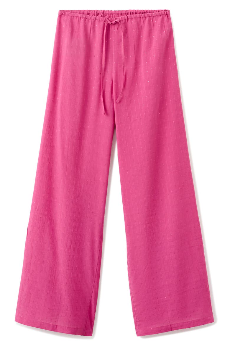Straight Rhinestone Pants, Alternate, color, FUCHSIA