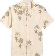 Brooks Brothers Embroidered Cotton & Linen Camp Shirt