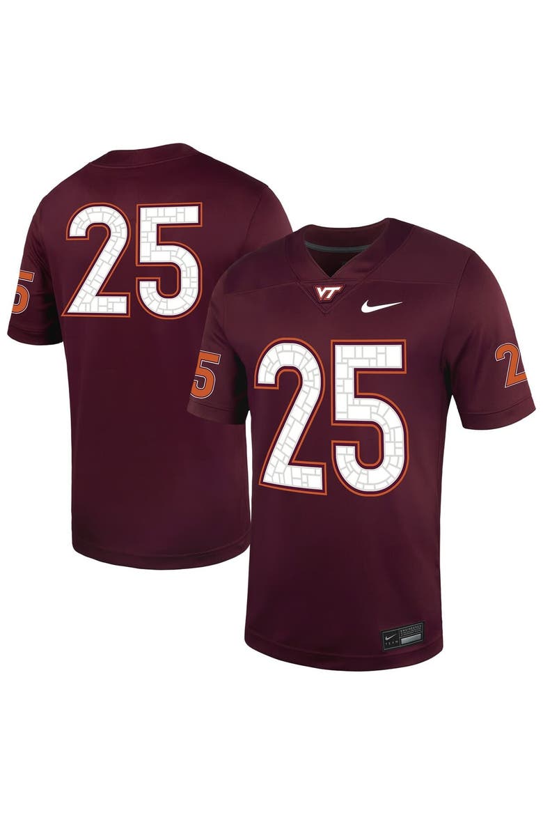 Men's Nike #25 Maroon Virginia Tech Hokies Untouchable Football Jersey, Main, color, Maroon