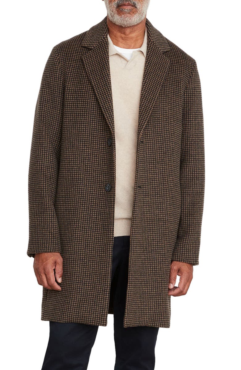 Vince Houndstooth Recycled Wool Blend Coat, Main, color, 