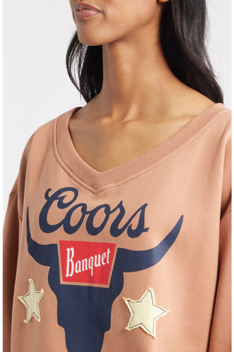 Coors® Rodeo Appliqué Graphic Sweatshirt, Alternate, color, MOCHA MOUSSE