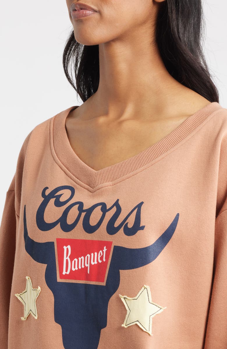 GOLDEN HOUR Coors<sup>®</sup> Rodeo Appliqué Graphic Sweatshirt, Alternate, color, Mocha Mousse