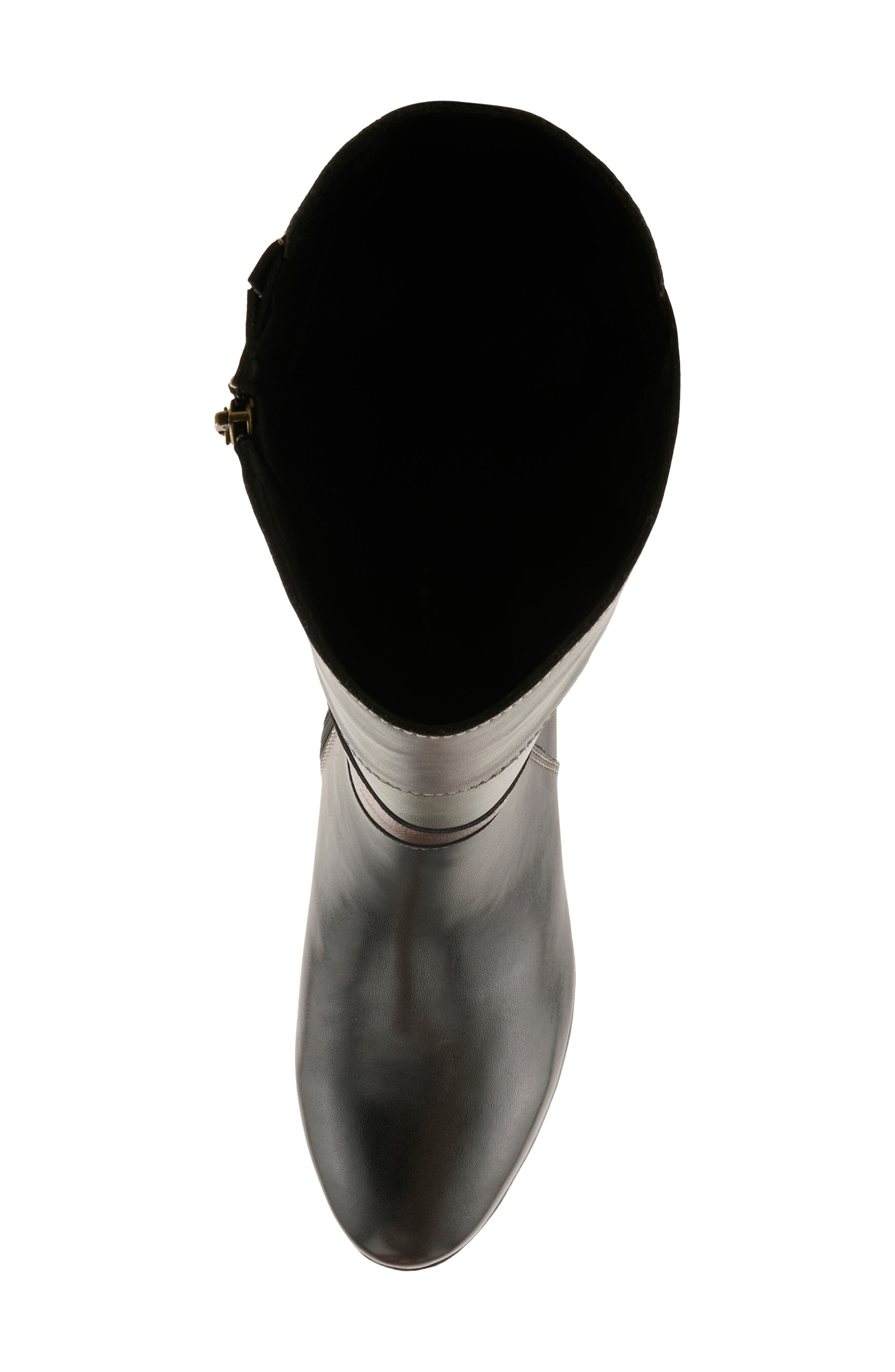 Spring Step Patchwork Knee High Boot, Alternate, color, Black Multi