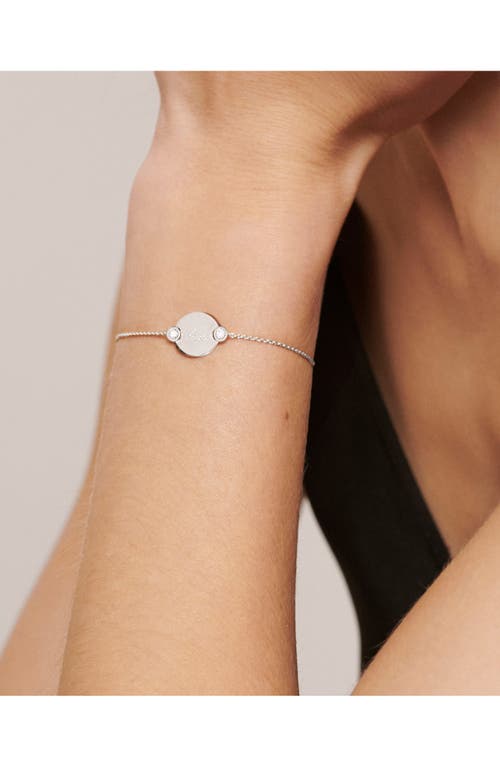 Monica Vinader Sterling Silver Diamond Round Chain Bracelet Lab Grown Diamond In Metallic