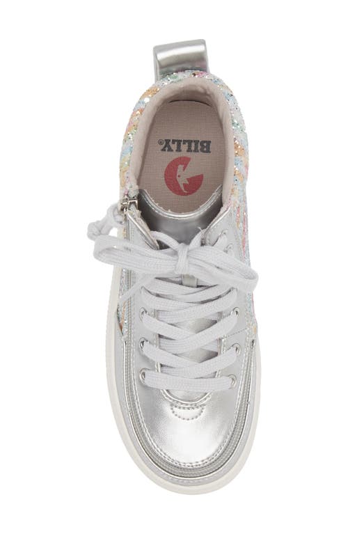 Billy Footwear Billy Classic Lace High Gltr In Silver