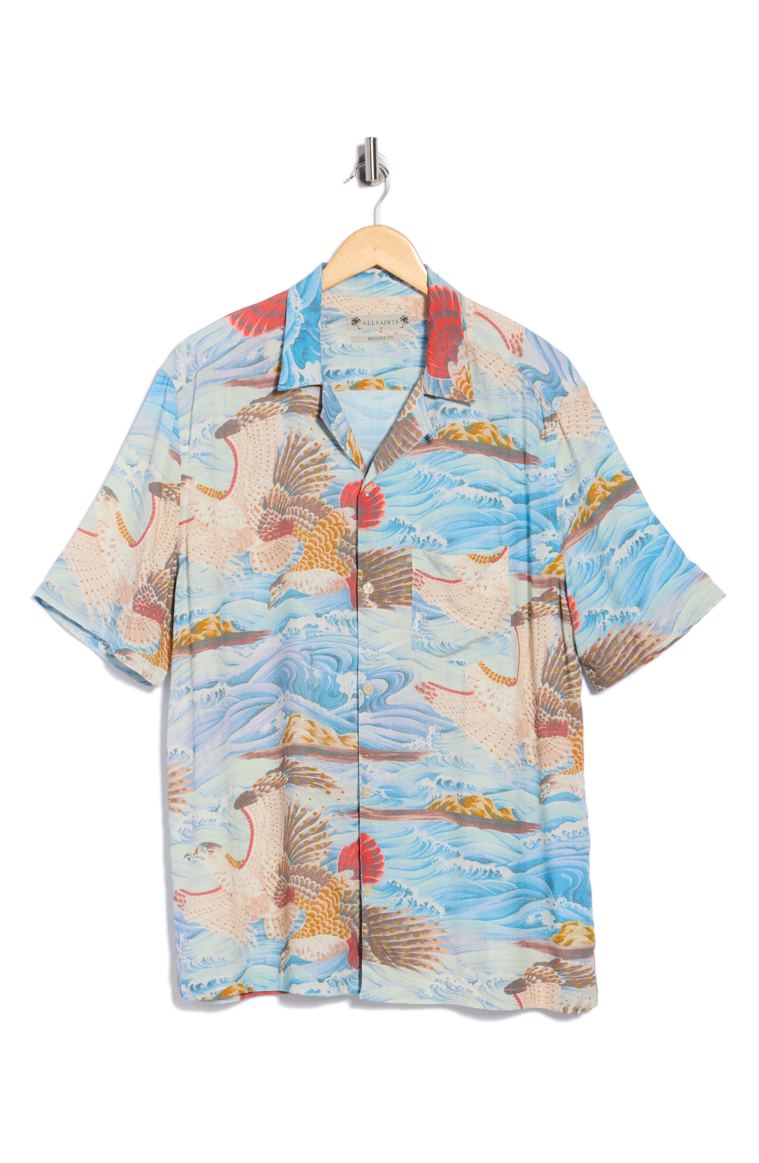 Relaxed Fit Corsican Short Sleeve Button-Up Shirt