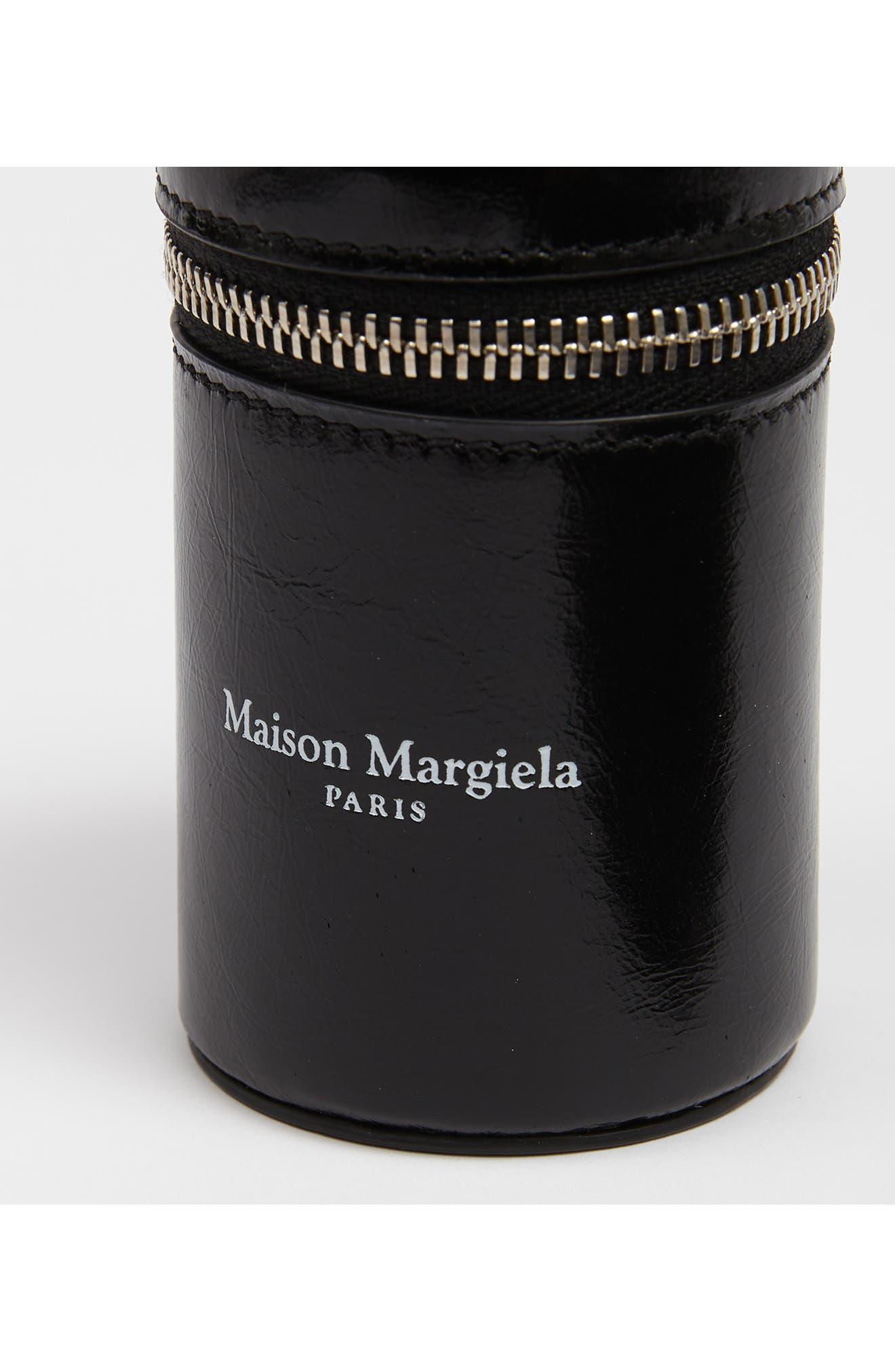 Leather Waste Bag, Alternate, color, BLACK