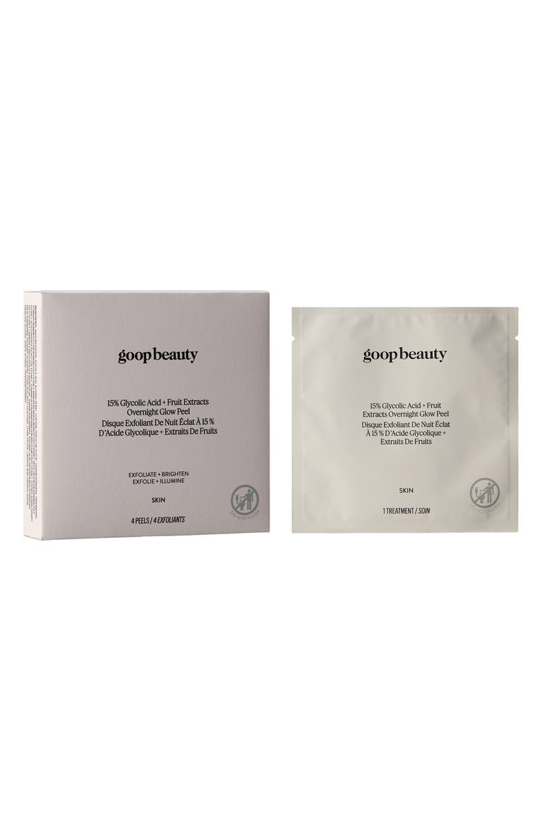 GOOP 15% Glycolic Acid Overnight Glow Peel Pads - 4 Pack, Main, color,