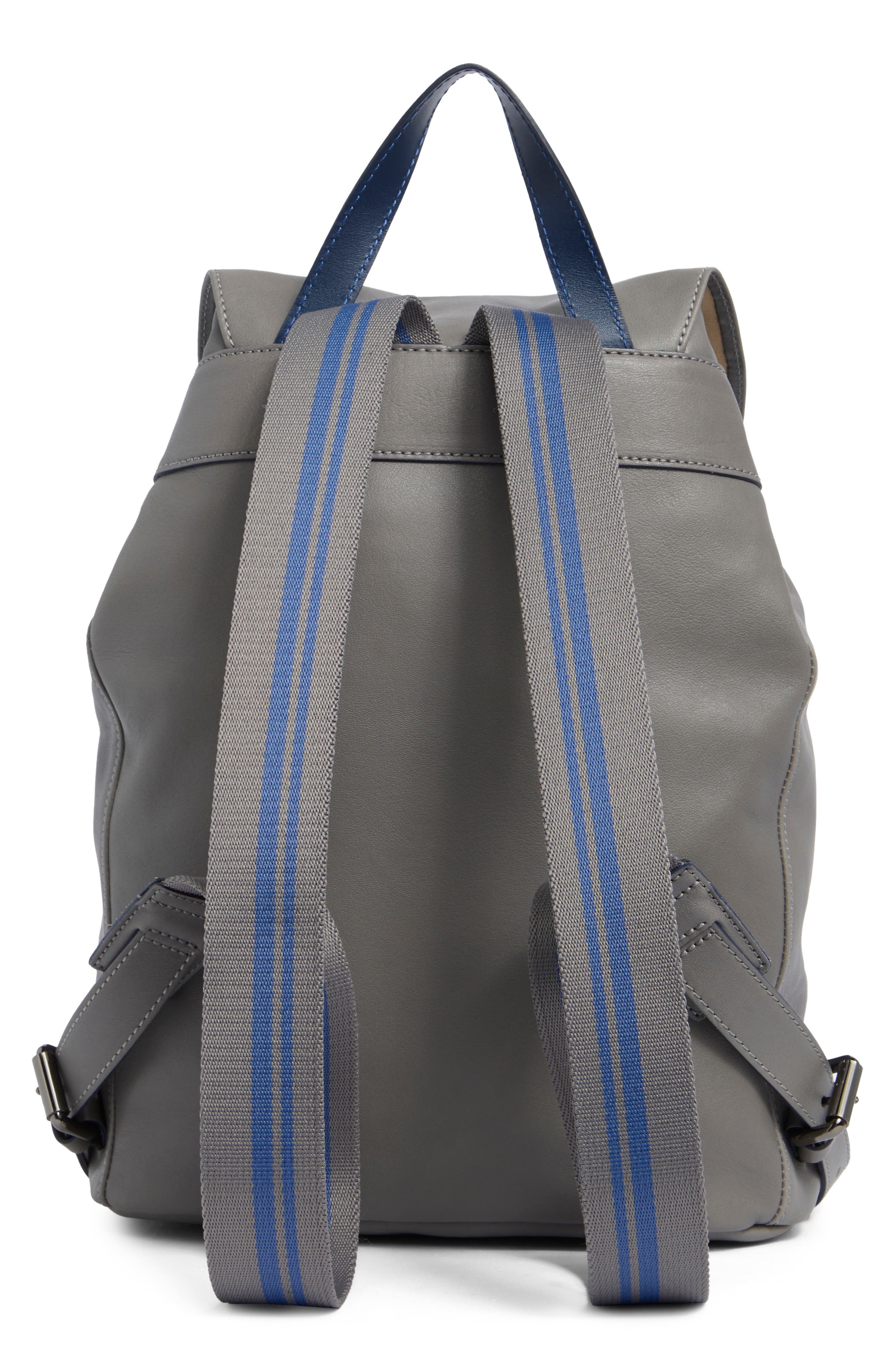 Longchamp LC3D Medium Leather Backpack, Alternate, color, Grey/Blue