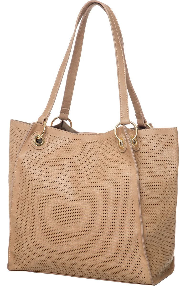 Urban Originals Wonder Perforated Vegan Leather Tote, Alternate, color,