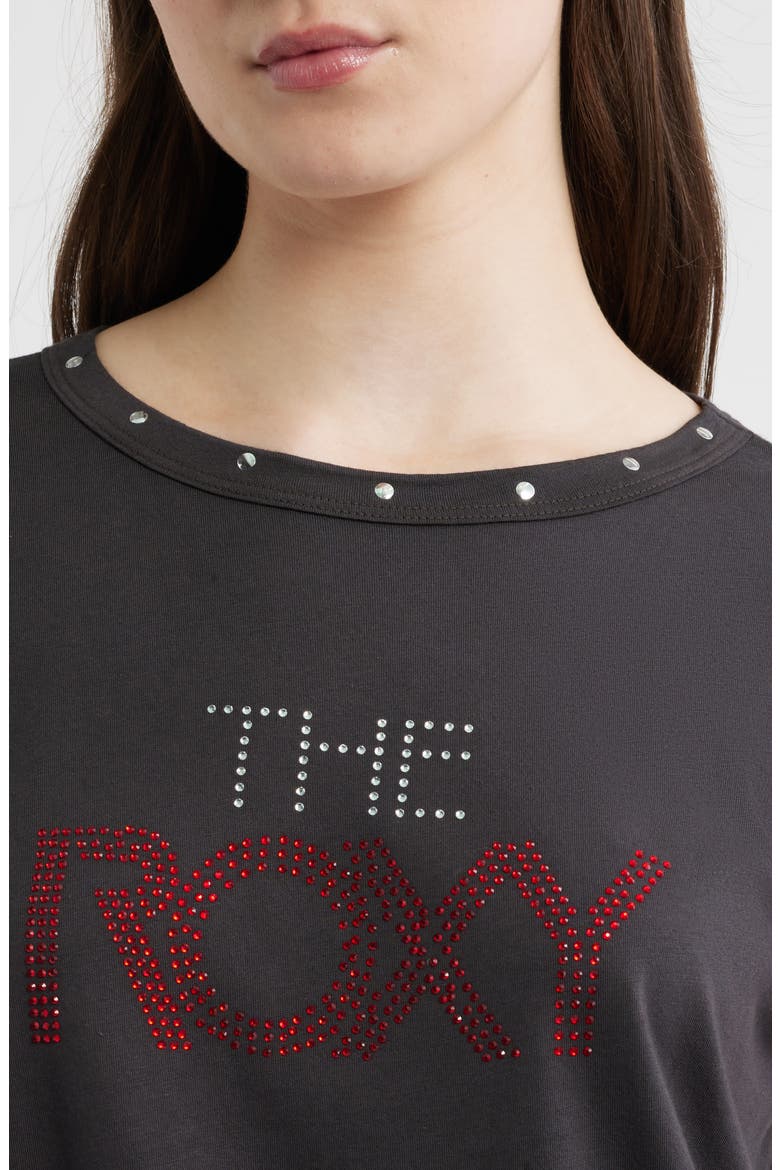 The Roxy Rhinestone Graphic T-Shirt, Alternate, color, REACTIVE BLACK