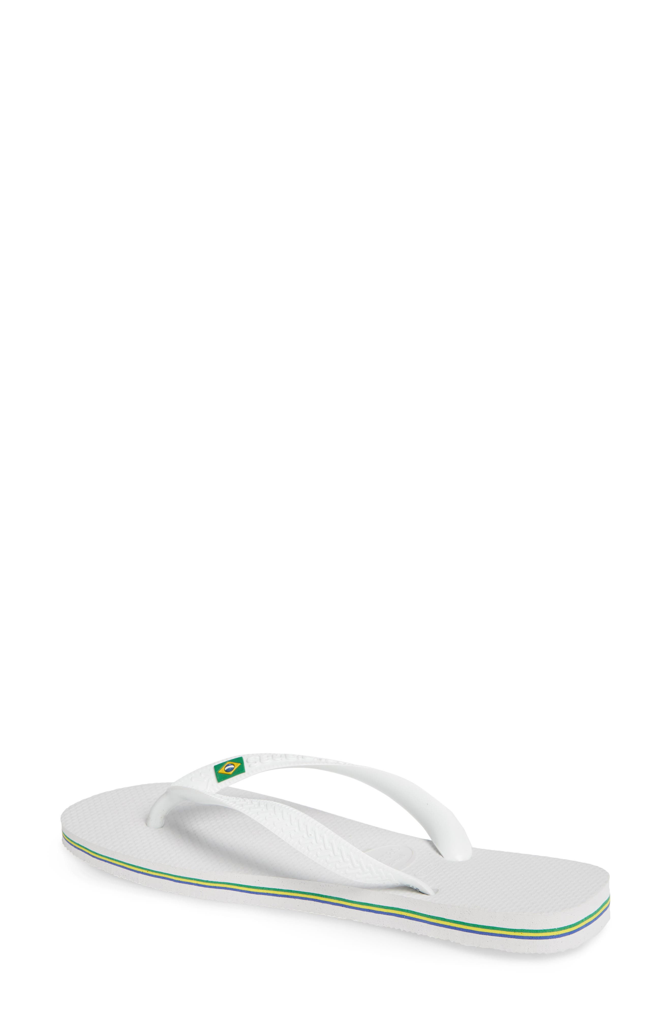 Havaianas Brazil Stripe Flip-Flop, Alternate, color, White