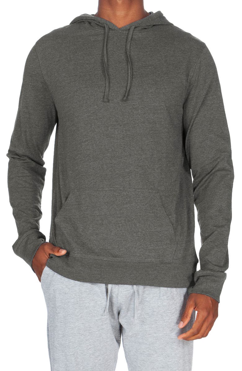 UNSIMPLY STITCHED Supersoft Pullover Hoodie, Main, color, Heather Dark Grey