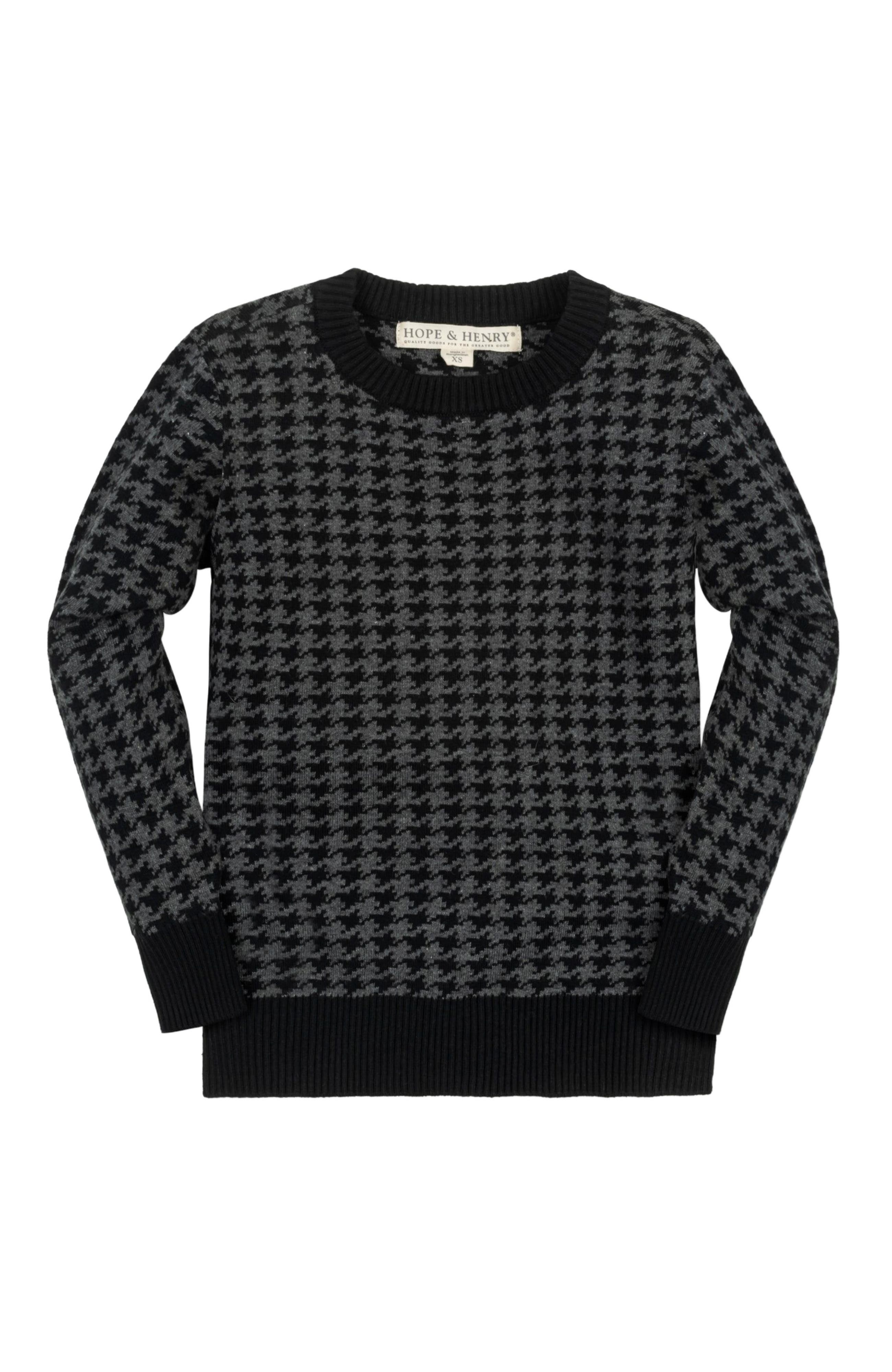 boys black and white sweater