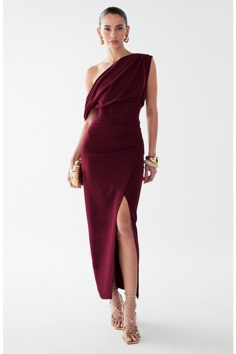 Rhodia Midi Dress, Alternate, color, Burgundy