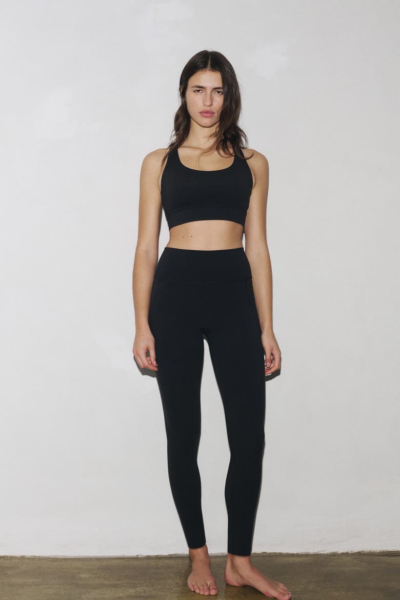 Pocket-detail Sports Leggings With Softmove, Alternate, color, Black