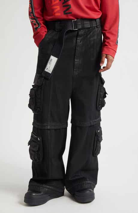 Convertible Belted Cargo Jeans