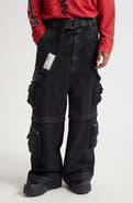 LU'U DAN Convertible Belted Cargo Jeans
