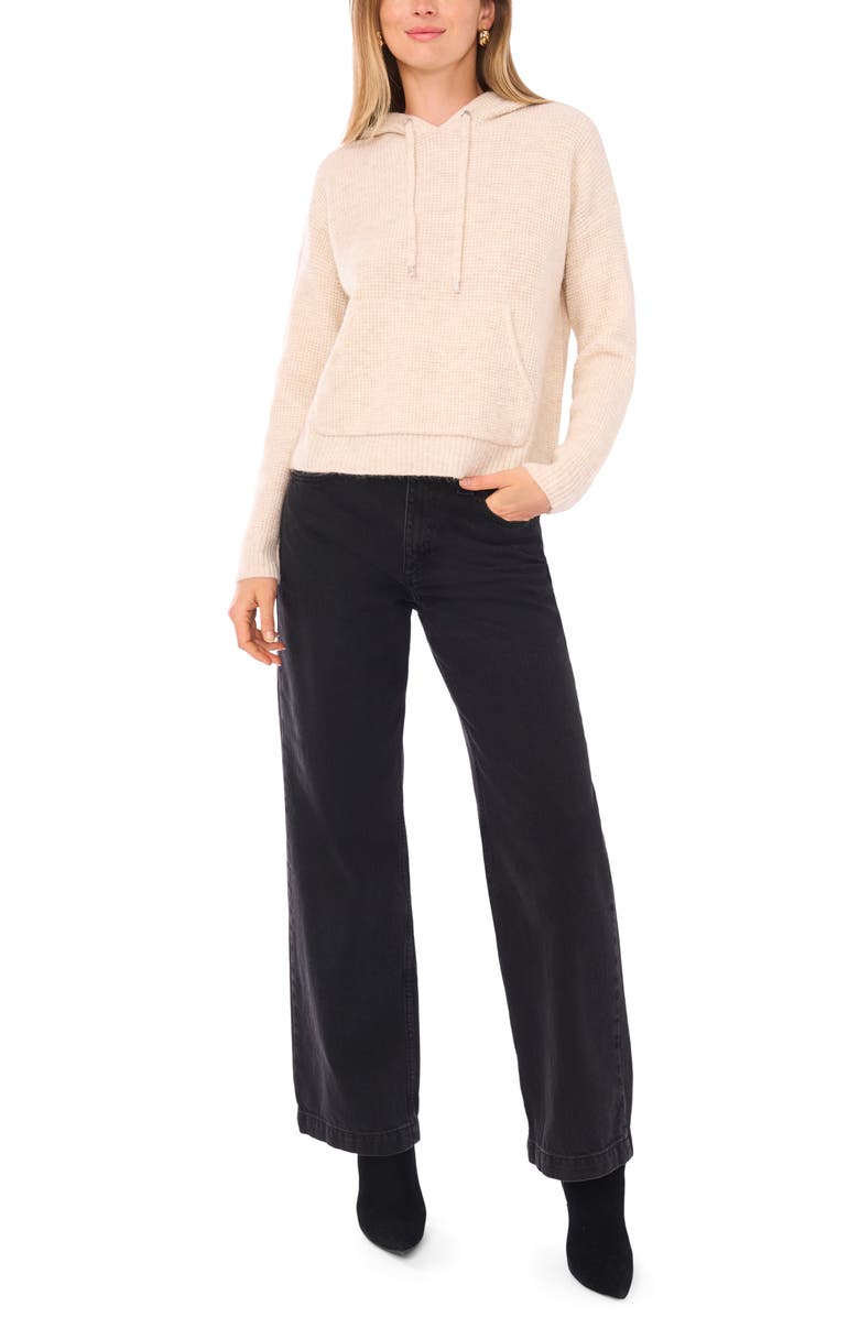 Halogen<sup>®</sup> Waffle Stitch Hooded Sweater, Alternate, color, Malted