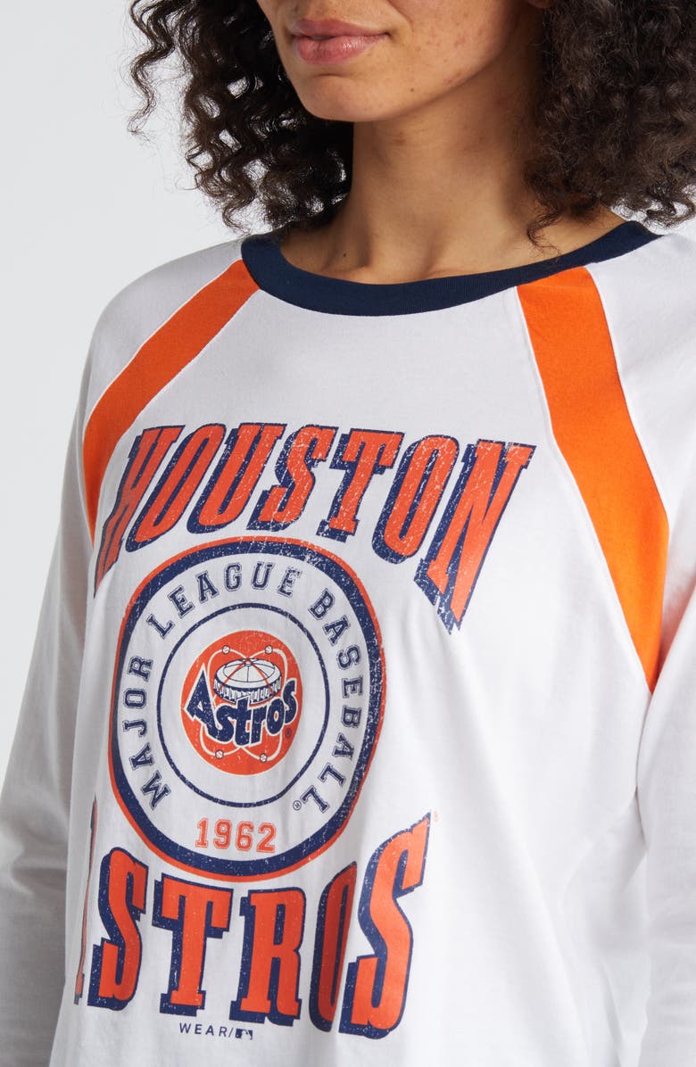 WEAR by Erin Andrews Women's WEAR by Erin Andrews White Houston Astros Raglan Long Sleeve T-Shirt, Alternate, color, White