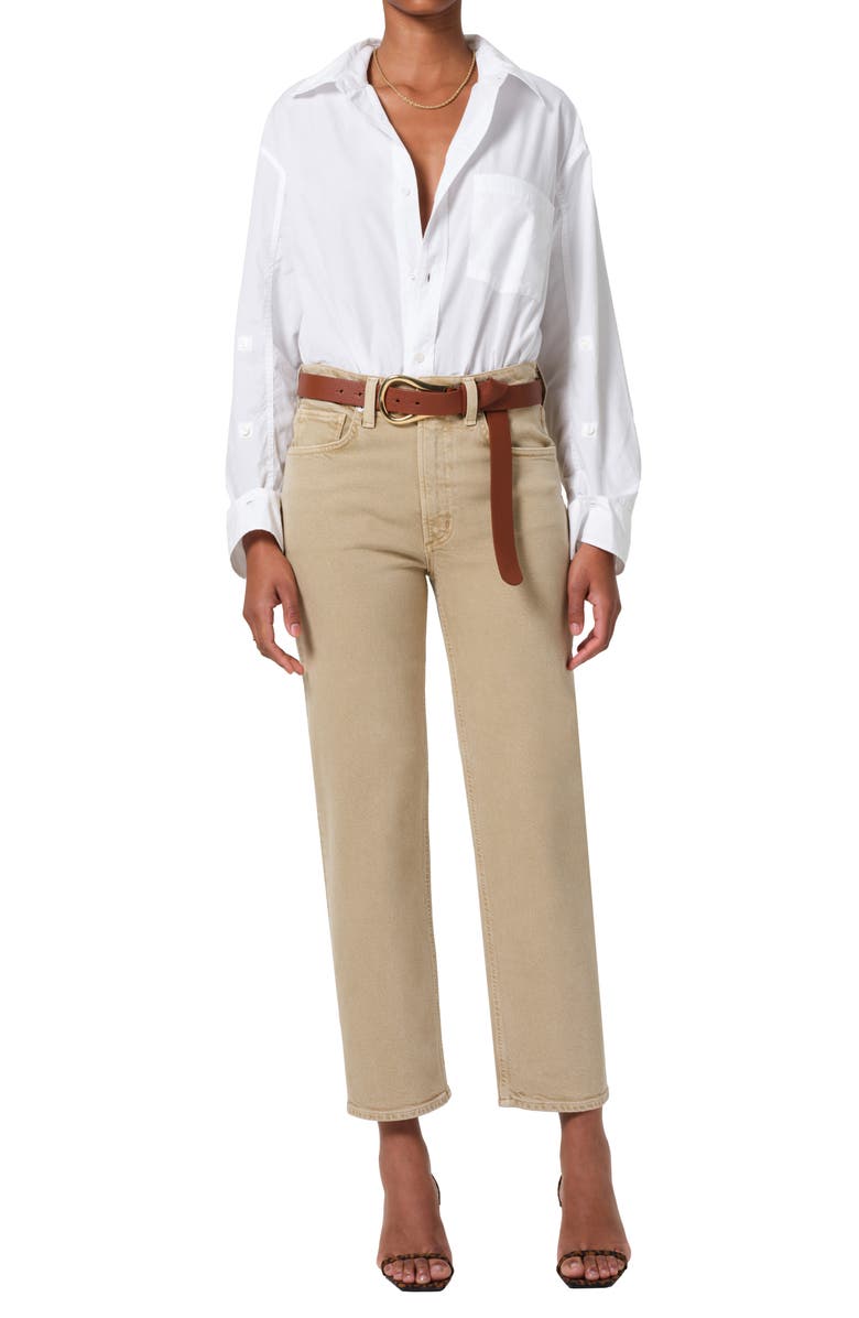 Citizens of Humanity Palma High Waist Straight Leg Jeans, Alternate, color, Hempseed