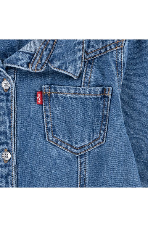 Levi's® Long Sleeve Denim Shirtdress In Blue