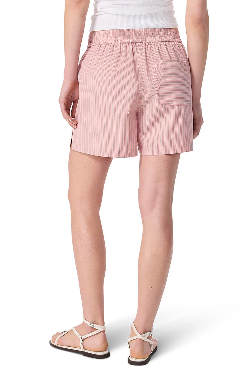 rag & bone Emma Stripe Poplin Shorts, Alternate, color, Blush Stripe