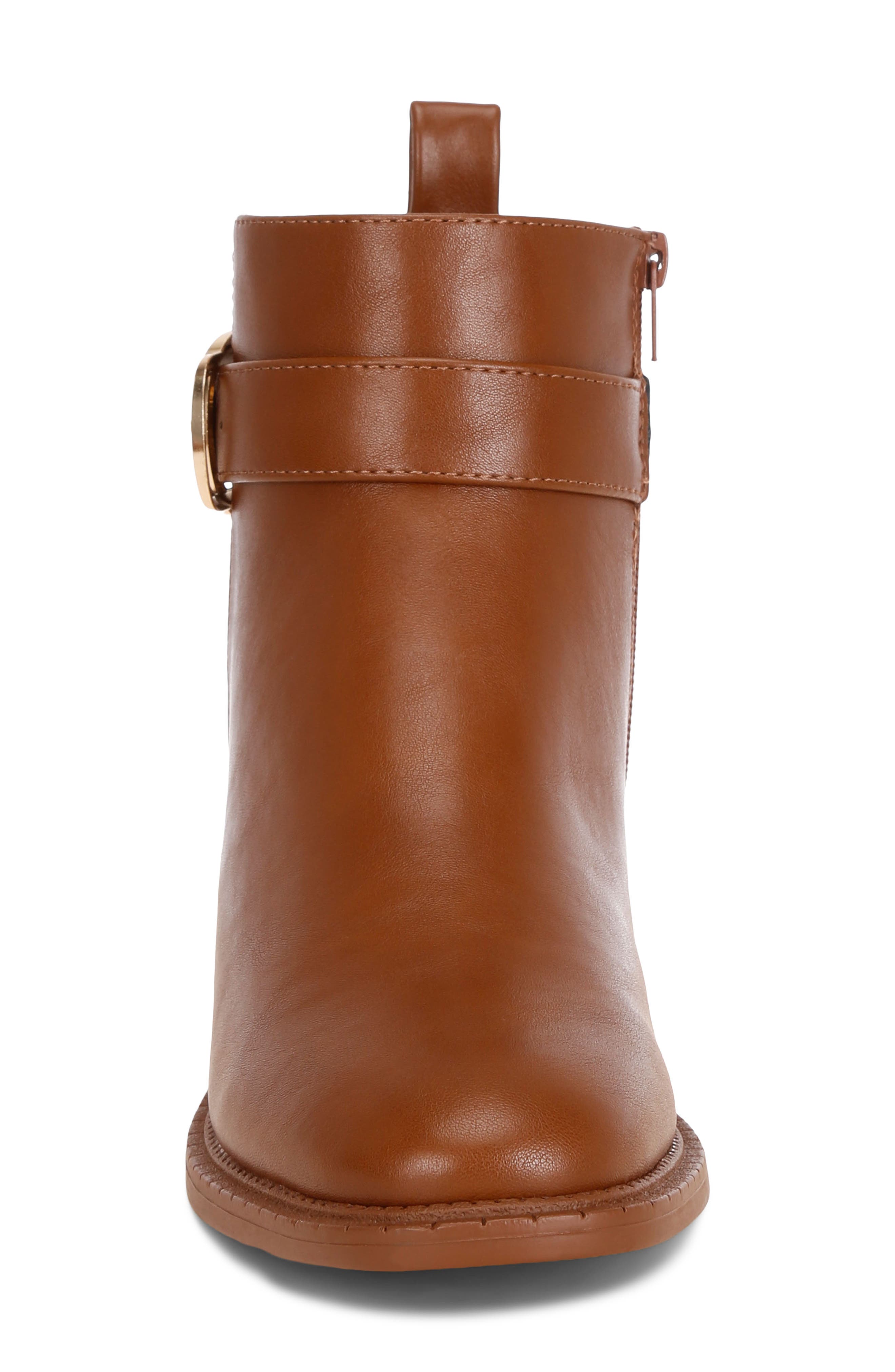 Winifred Leather Bootie, Alternate, color, BROWN SMOOTH