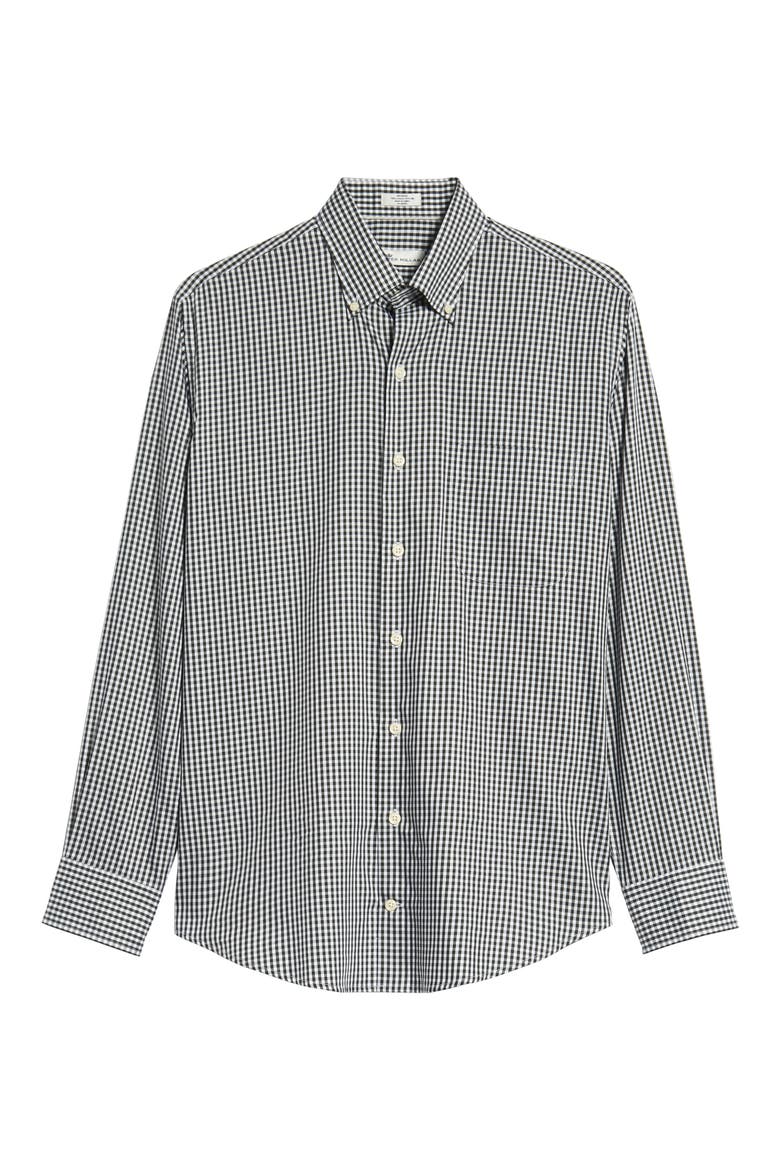 Crown Soft Gingham Regular Fit Shirt, Alternate, color, BLACK