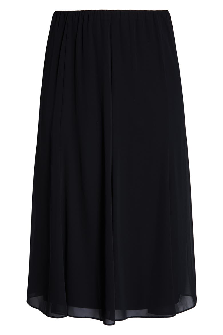 Chiffon Midi Skirt, Alternate, color, BLACK