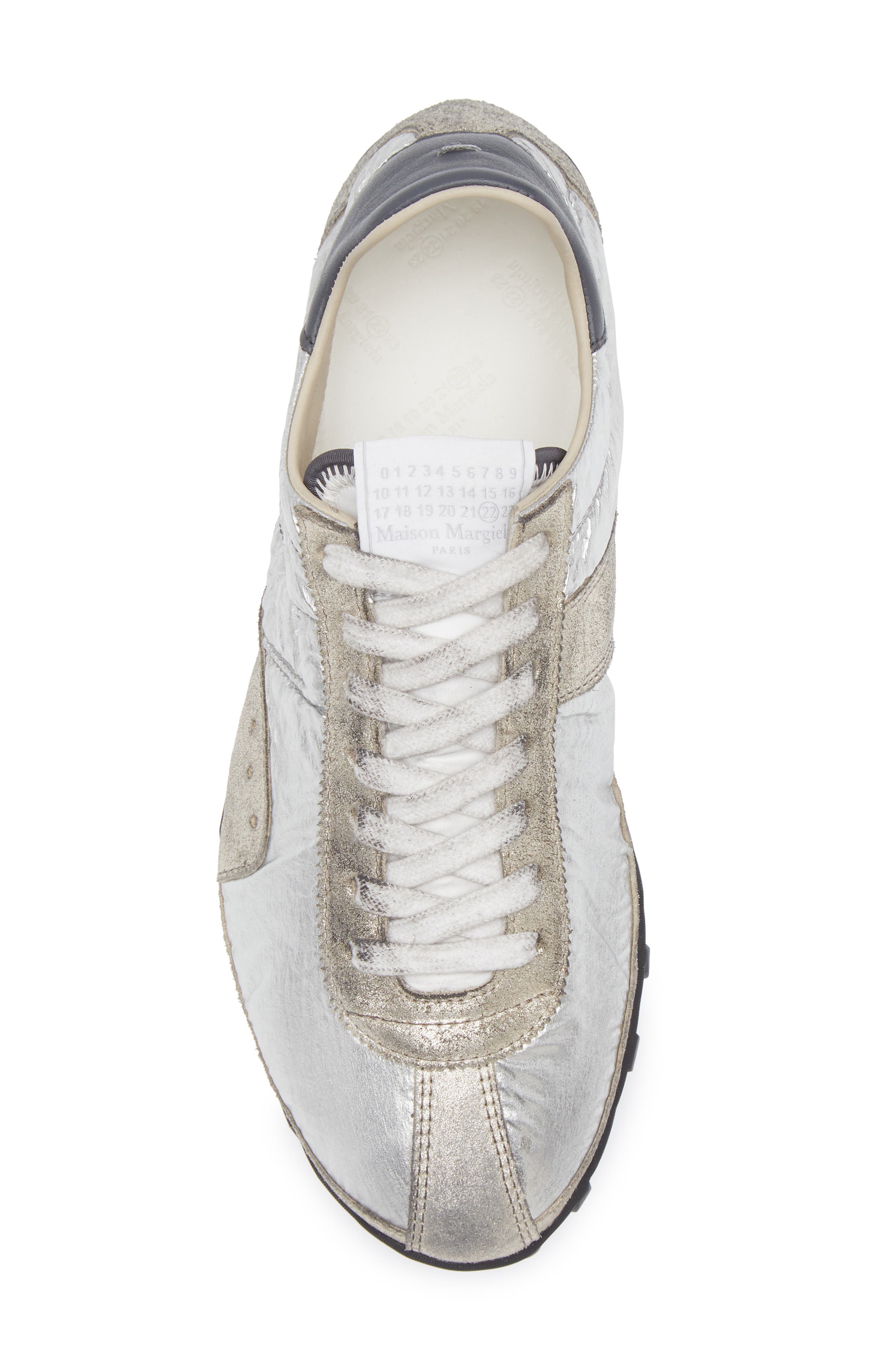 Maison Margiela Sprinters Low Top Sneaker, Alternate, color, Silver/ White/ Natural