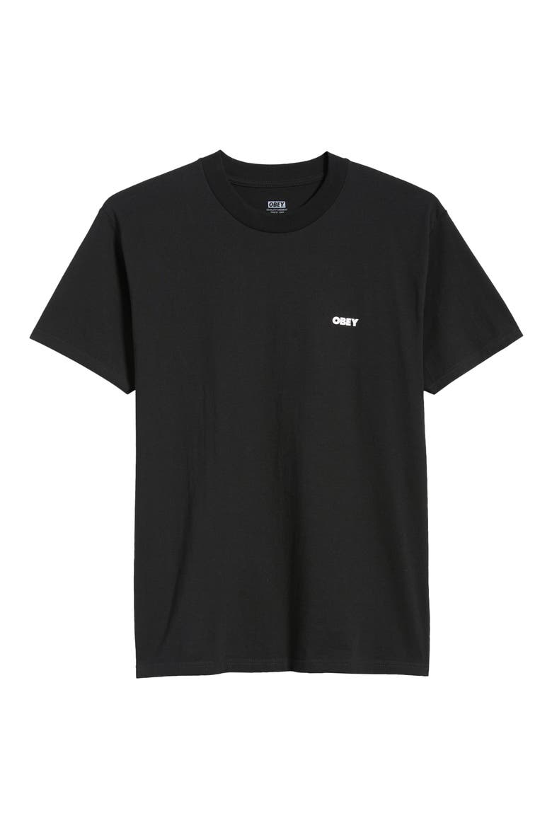I Will Obey Cotton Logo T-Shirt, Alternate, color, BLACK