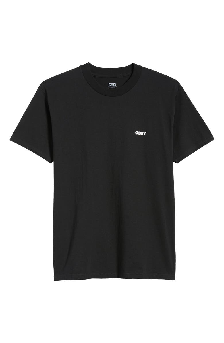 Obey I Will Obey Cotton Logo T-Shirt, Alternate, color, Black