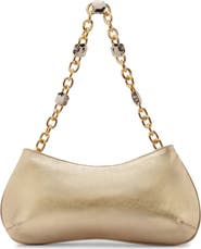 Arezzo Small Luna Baguette Leather Shoulder Bag