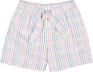Florence Eiseman Plaid Seersucker Shorts With Waist Tie