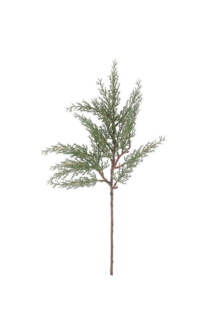 20" Faux Evergreen Cedar Branch, Main, color, Green