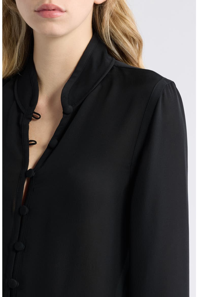 The Salon Silk Blazer, Alternate, color, BLACK